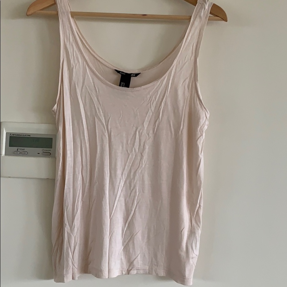 H&M cream simple tank - flowy/ viscose